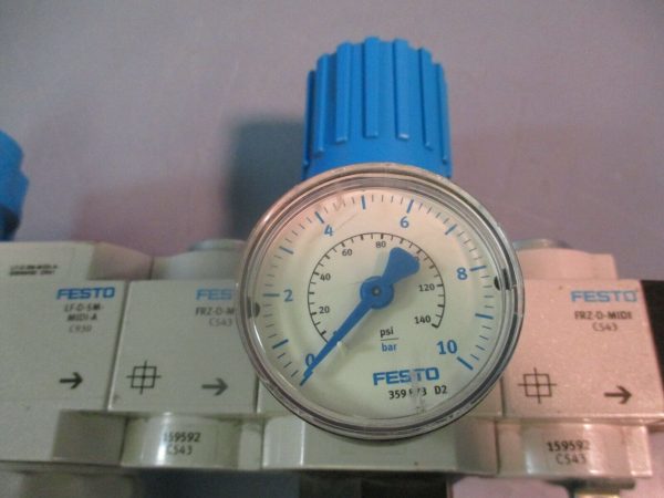 Festo Pneumatic Filter Regulator Valve Assembly HE-…-D-MIDI LF-D-5M-MIDI-A &More Online now - Image 5