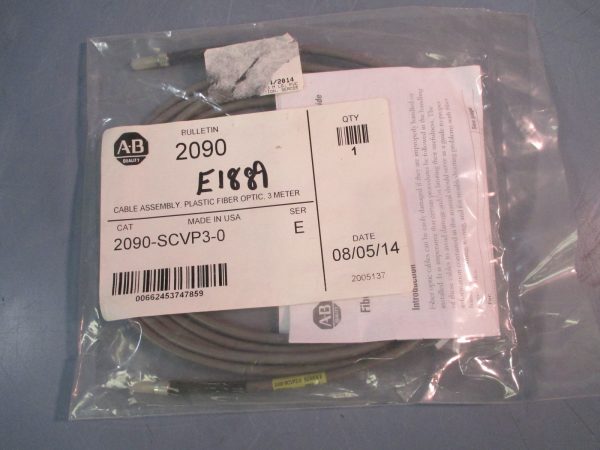 NIB Allen Bradley Cable Assembly 2090-SCVP3-0 Fiber Optic Series E on Sale