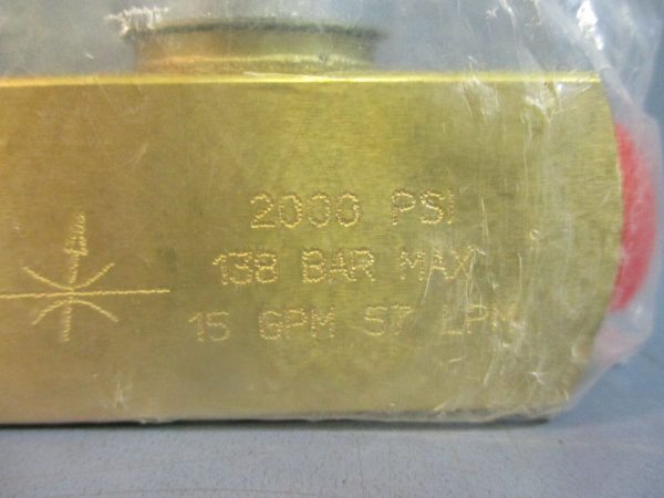 DMIC NV2M-0500B Needle Valve ½  2000 PSI 15 GPM 57 LPM 138Bar Max NEW Cheap - Image 3