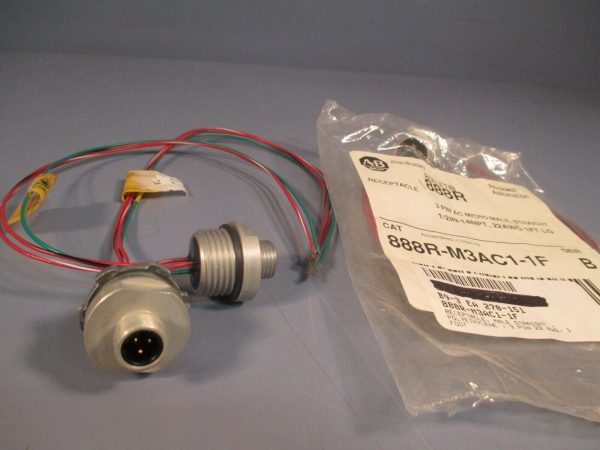 Allen Bradley 3 Pin AC Micro Male Receptacle Series B (Lot of 3) 888R-M3AC1-1F For Cheap - Image 2