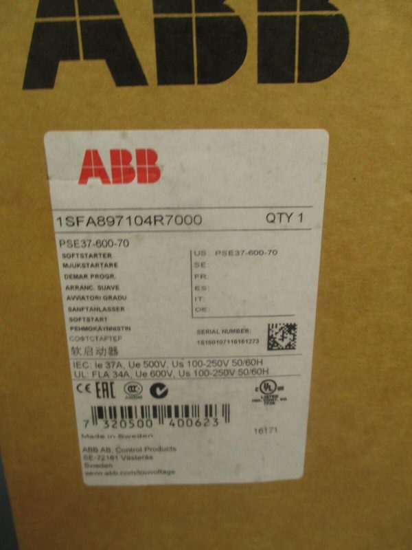 ABB PSE37-600-70 SOFT STARTER 100-250V 1SFA897104R7000 Fashion - Image 2