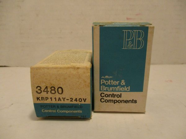 Potter & Brumfield 8 Pin Relay KRP11AY-240V NEW LOT OF TWO Online Hot Sale