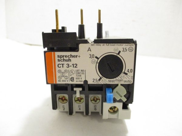Specher+Schuh Thermal Overload Relay CT3-12 Direct Mount 2.5-4.0 Amp NEW For Cheap - Image 2