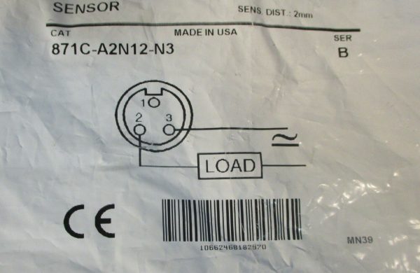 Allen Bradley 871C-A2N12-N3 Series B Inductive Proximity Sensor 2 mm Distance Online Sale - Image 3