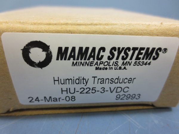 Mamac Systems HU-225-3-VDC Humidity Transducer For Discount - Image 2