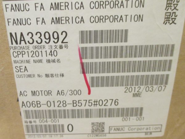 Fanuc AC Servo Motor Straight Shaft A6 3000 A64 3000 RPM A06B-0128-B575 #0276 Cheap - Image 2