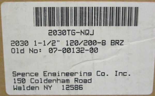 Spence Engineering 2030TG-NQJ Valve Regulator 1-1 2  07-00132-00 120-200 Range Hot on Sale - Image 2