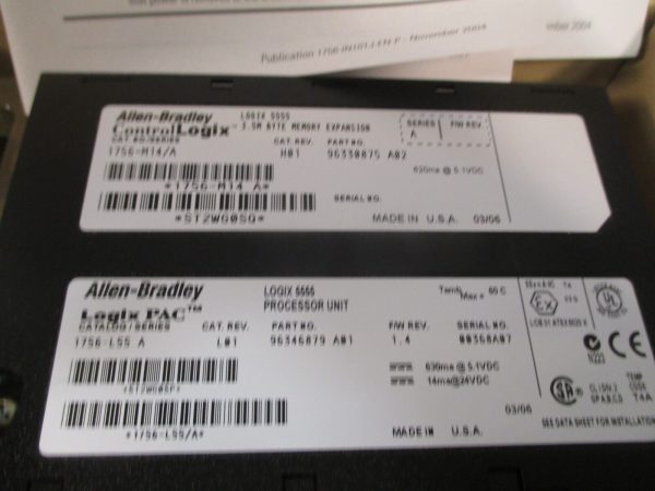 Allen-Bradley ControlLogix Logix5555 Control Processor Series A 1756-L55M14 For Sale - Image 5