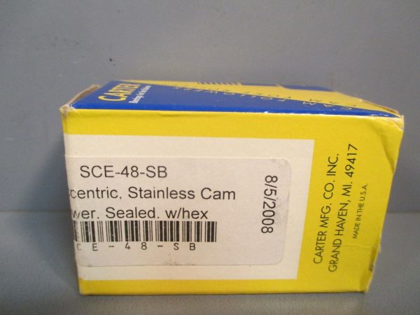 Carter 1 1 2  Eccentric, Stainless Cam Follower w hex SCE-48-SB Hot on Sale - Image 3