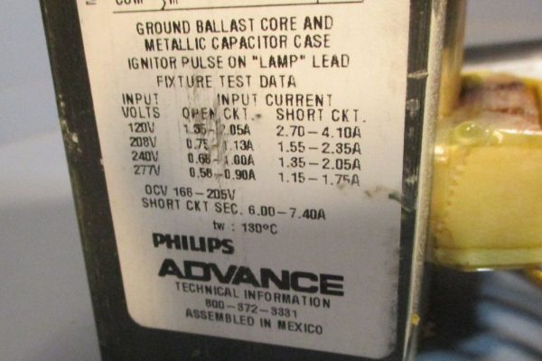 Philips Advance 71A8473-001D Core & Coil Ballast Kit 1-400W S51 HP Sodium Hot on Sale - Image 4