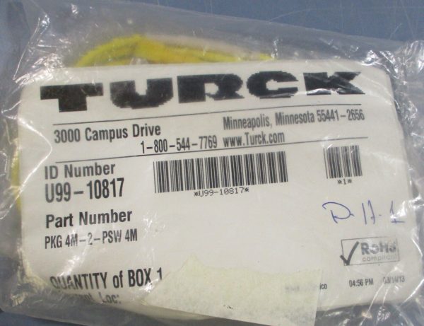 Turck PKG 4M-2-PSW 4M Electrical Sensor, Cable U99-10817 125V 2A Sale - Image 4