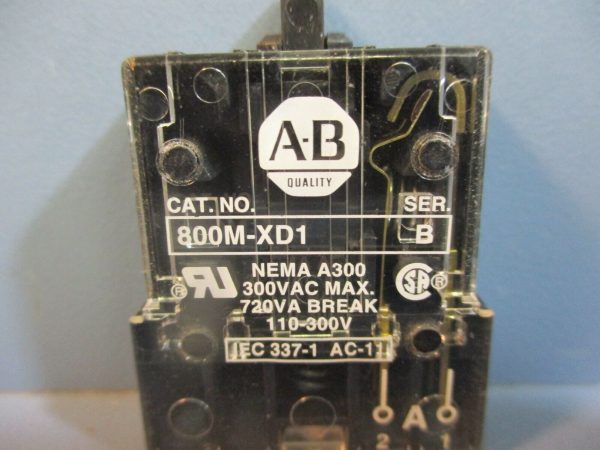 Allen-Bradley 800M-XD1 Ser. B Contact Block LOT OF TWO Supply - Image 3