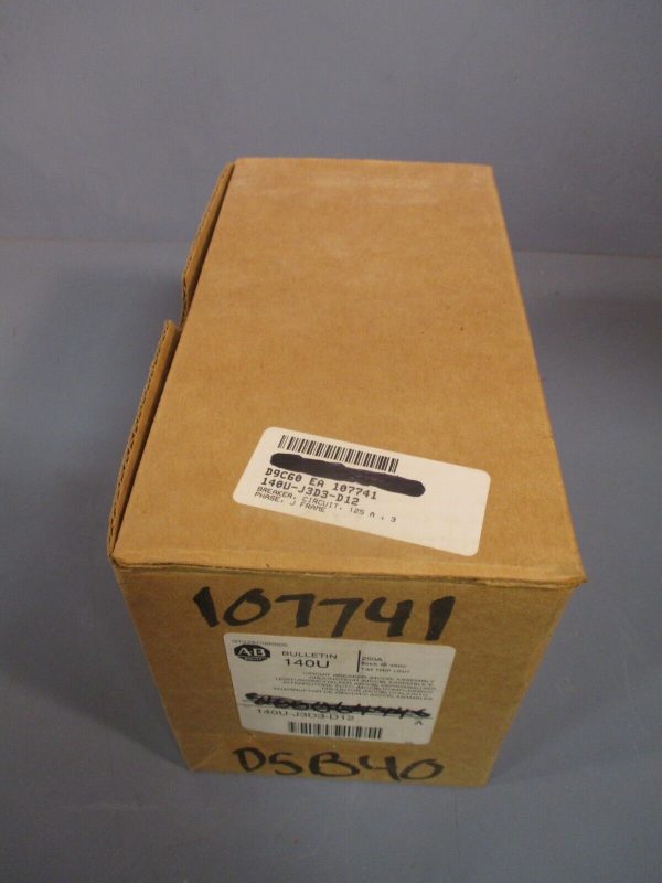 Allen-Bradley Circuit Breaker 250A 3 Poles J Frame Series A 140U-J3D3-D12 For Sale - Image 3