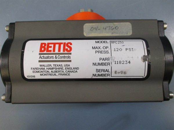 Bettis RPC250 118234 Pneumatic Actuator - Used For Cheap