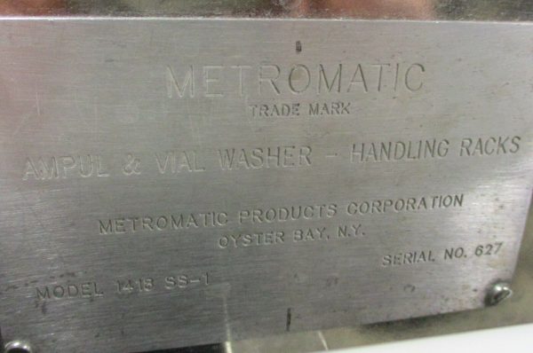 Metromatic 1418-SS-1 Ampule & Vial Washer Benchtop Batch Washing Ampoule Cleaner Online - Image 3