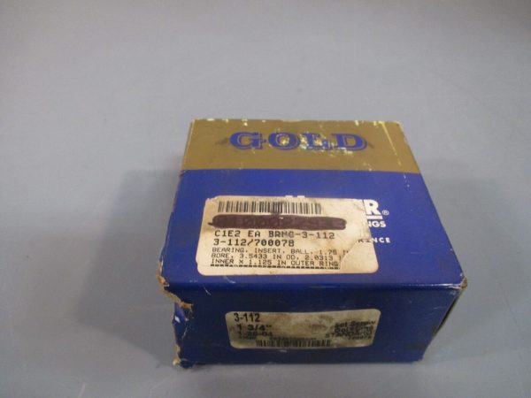SEALMASTER Gold-Line Bearing Insert 1-3 4  ID 3112 w  Set Screw  3-112 Sale - Image 2