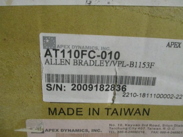 Allen Bradley APEX Dynamics, Inc VPL-B1153F Spiral Bevel Gearbox AT110FC-010 Supply - Image 5