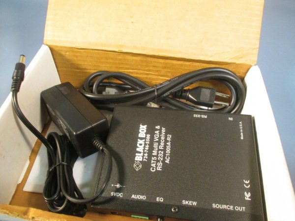 BLACK BOX CAT5 MULTI VGA AUDIO SYSTEM EXTENDER TRANSMITTER RS-232 AC1005A-R2 Hot on Sale - Image 2
