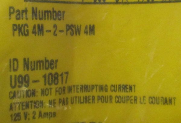 Turck PKG 4M-2-PSW 4M Electrical Sensor, Cable U99-10817 125V 2A Sale - Image 3