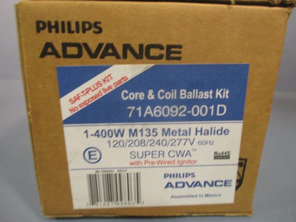 Philips Advance Core & Coil Ballast Kit  W Pre Wired Ignitor 71A6092-001D Supply