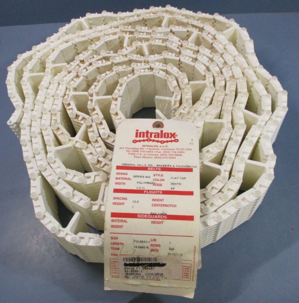 Intralox 900 Series White Conveyor Belt 3.2  W x 19.59  L 10.8  Spacing 220 Rows Discount
