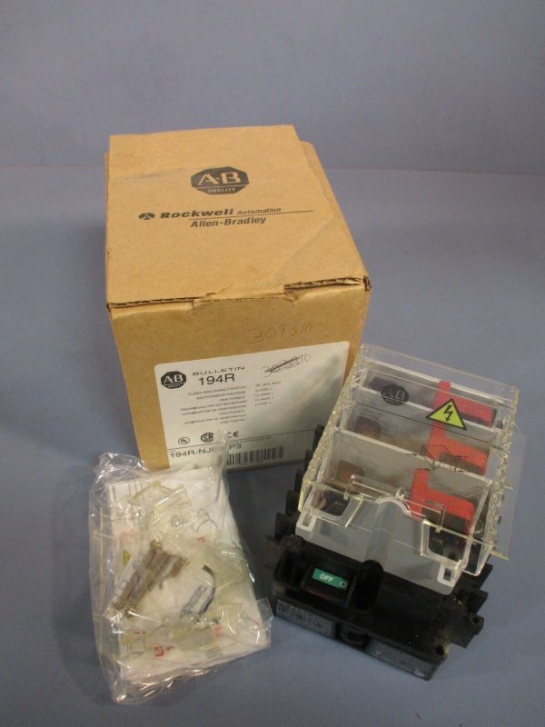 ALLEN BRADLEY DISCONNECT SWITCH 30AMP 600V SER. B 194R-NJ030P3 For Discount