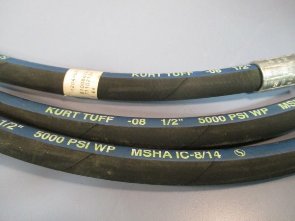 Kurt Tuff Hydralic Hose w Fittings 13 FT LG 5000 PSI WP -08 1 2  MSHA IC-8 14 For Sale - Image 3