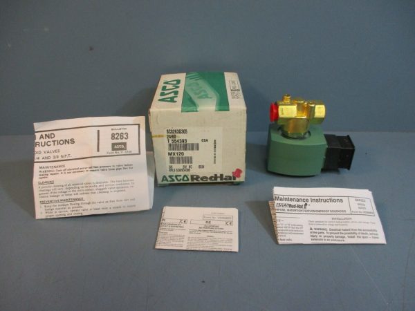 ASCO RedHat 2-Way Direct Acting Solenoid Valve MX120 24 60 T554393 NEW Discount