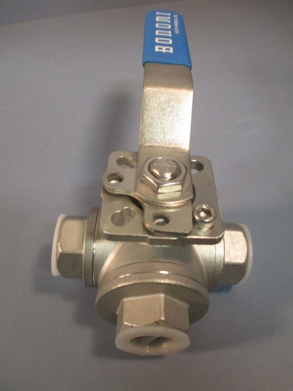 Bonomi Ball Valve 3 4 In 3-Way Hand Operated CF8M 1000 WOG BV3IGTF-0751-A Cheap