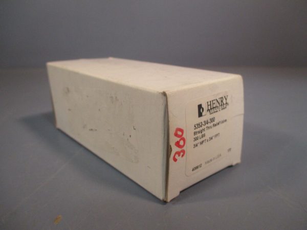 Henry Technologies Straight-Thru Relief Valve 5352-3 4-300 Sale - Image 4