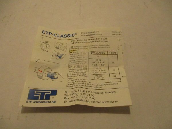 ETP Transmission AB Classic Keyless Shaft Bushing ETP-35 NEW For Sale - Image 3