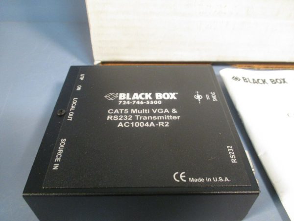 BLACK BOX CAT5 MULTI VGA AUDIO SYSTEM EXTENDER TRANSMITTER RS-232 AC1004A-R2 For Sale - Image 5