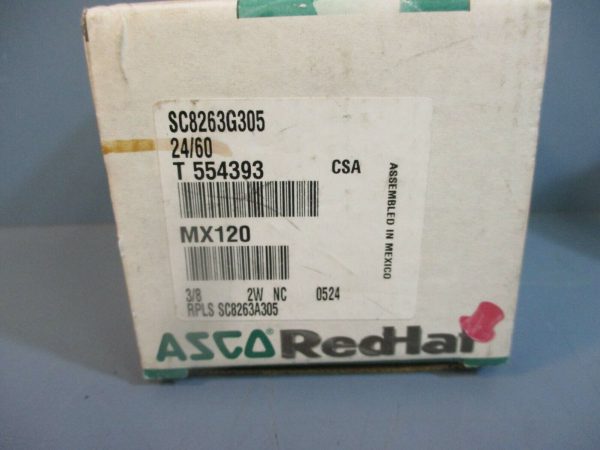 ASCO RedHat 2-Way Direct Acting Solenoid Valve MX120 24 60 T554393 NEW Discount - Image 5
