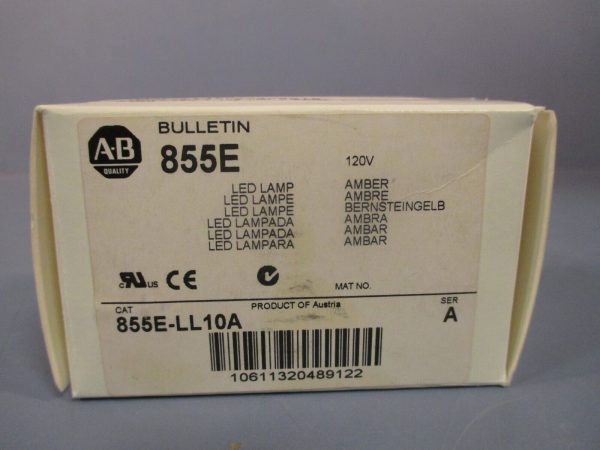 ALLEN-BRADLEY STACK LED LAMP (AMBER) SER. A 855E-LL10A on Sale - Image 3