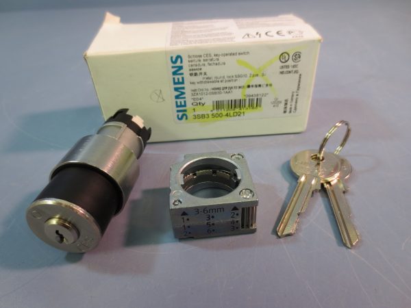 New SIEMENS 3SB3500-4LD21 22mm Metal Lock & Key Actuator on Sale