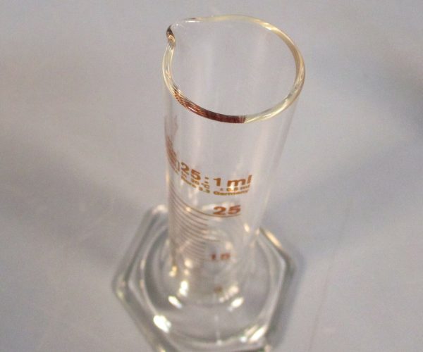 Lot 4 Silberbrand 42020 Eterna 25 ml: 1 ml Borosilicate 3.3 Graduated Cylinder on Sale - Image 5