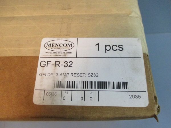 Mencom GF-R-32 GFI DP; 3 AMP Reset; SZ32 FACTORY SEALED Online - Image 2