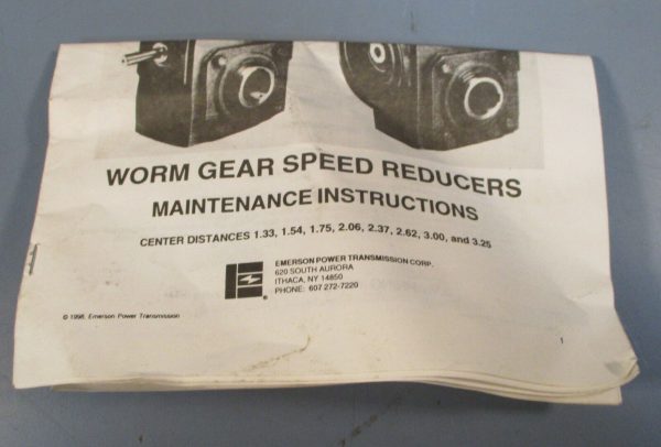 Morse EPT 175Q56R10 Worm Gear Reducer 10:1 Ratio XD1103 F12N 1.32 HP For Sale - Image 3