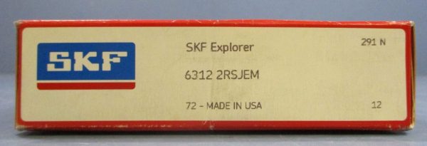 SKF Explorer 6312 2RSJEM Deep Groove Ball Bearing 60mm Bore 130mm OD 31mm W For Sale - Image 2