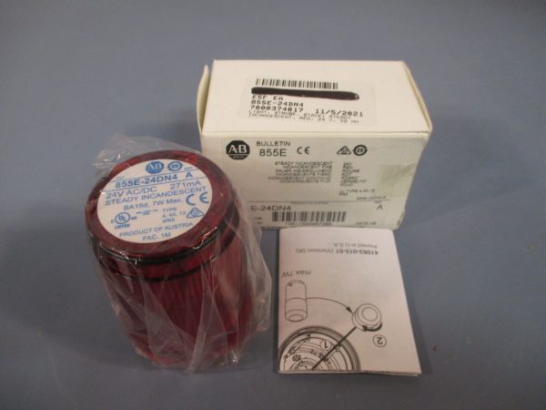 Allen-Bradley Stack Light Module Red 24V w  Lamp Ser A 855E-24DN4 Online Hot Sale