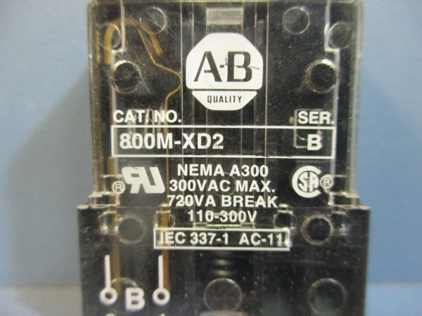 Allen-Bradley 800M-XD2 Ser. B Contact Block LOT OF TWO Hot on Sale - Image 3