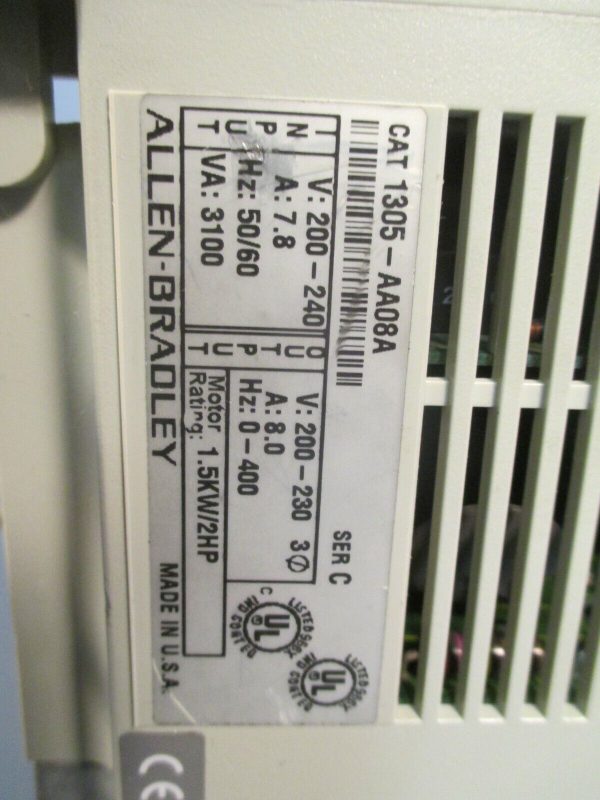 Allen-Bradley 1305 AC Drive 1.5KW 2HP Ser.C 1305-AA08A Online Hot Sale - Image 5