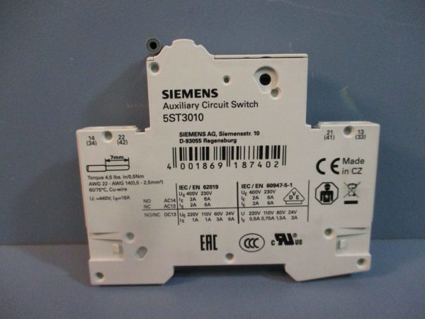 Siemens 5ST3010 Auxiliary Circuit Switch NEW LOT OF 4 on Sale - Image 2