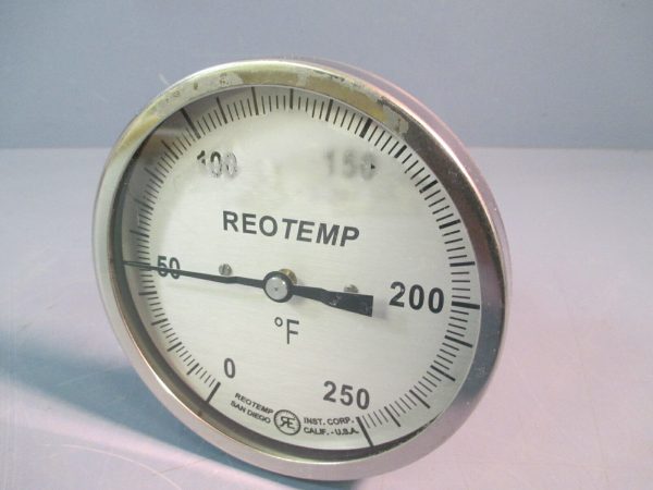 Reotemp Thermometer Temperature Gauge 0-250f  9  Stem JJ0901F47PY-ST For Discount - Image 2
