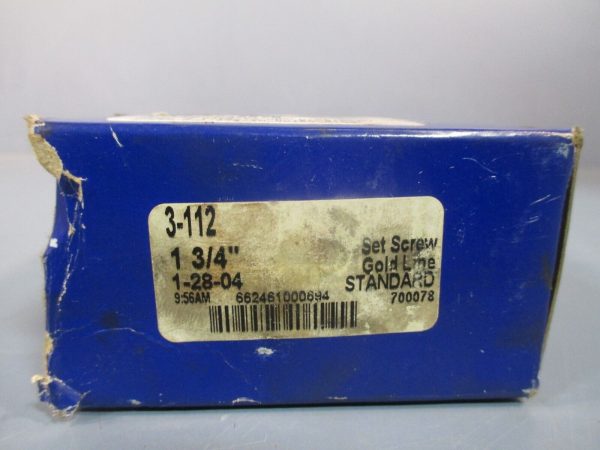 SEALMASTER Gold-Line Bearing Insert 1-3 4  ID 3112 w  Set Screw  3-112 Sale - Image 3