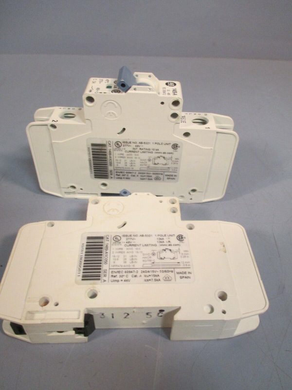 Allen Bradley Circuit Breaker (Lot of 2) 5 Amp Single Pole 5A Ser. A 1489-A1C050 Cheap - Image 2