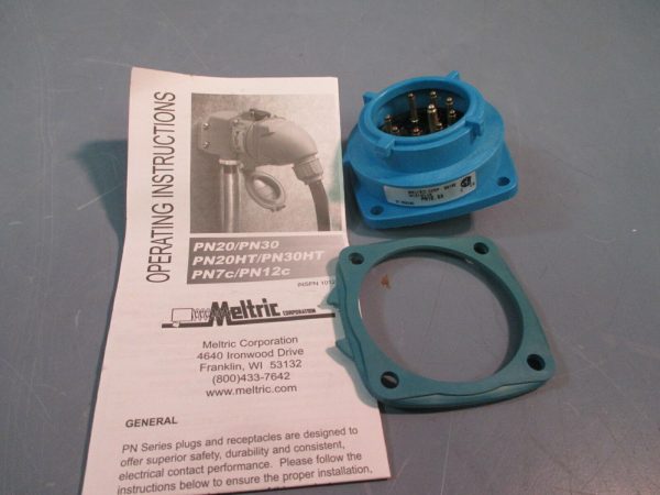 MELTRIC 01-M8090 INLET PLUG CONNECTOR PN12C 5A Hot on Sale