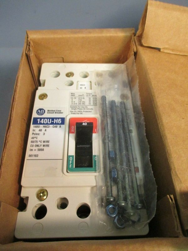 Allen-Bradley Circuit Breaker 3 Poles Ser. A 140U-H6C3-C40 Supply - Image 2