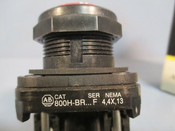 ALLEN BRADLEY RED PUSHBUTTON SWITCH SER. F 800H-BR Online Hot Sale - Image 2