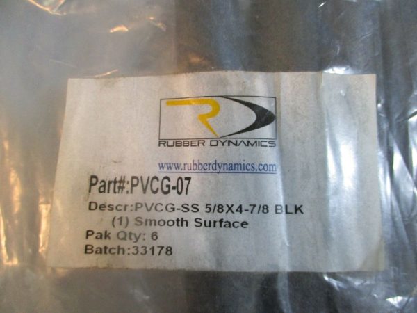 Rubber Dynamics PVCG-07 Rubber Handle PVCG-SS 5 8x4-7 8 Black Smooth LOT OF 4 Online Hot Sale - Image 2